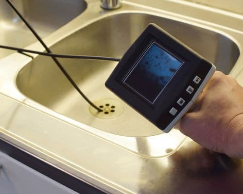 Sewer scope camera inspection of a lateral line
